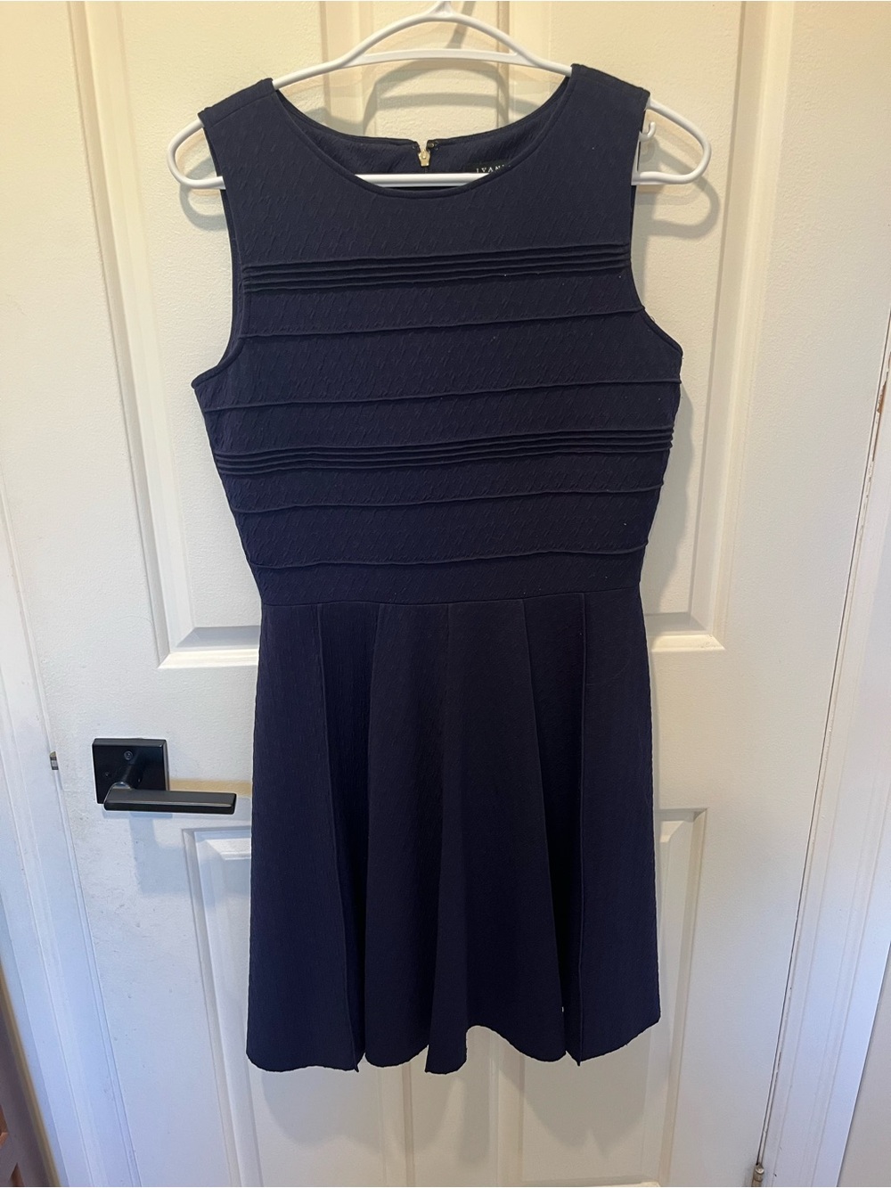 Classic Sleeveless Navy Fit-and-Flare Dress